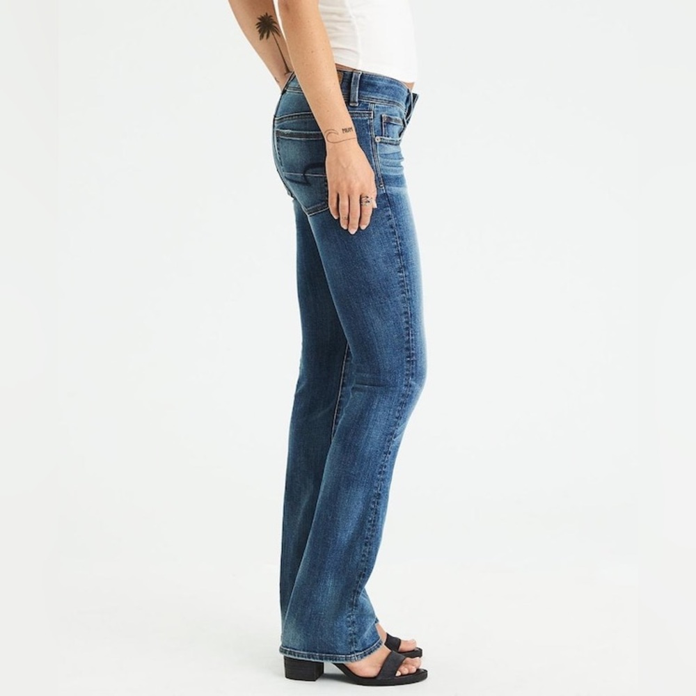 American Eagle Women Blue Low Rise Denim Kick Bootcut Jean 0